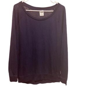 Victoria's Secret Pink Shirt Women Small Long Sleeve Scoop Blank 2013